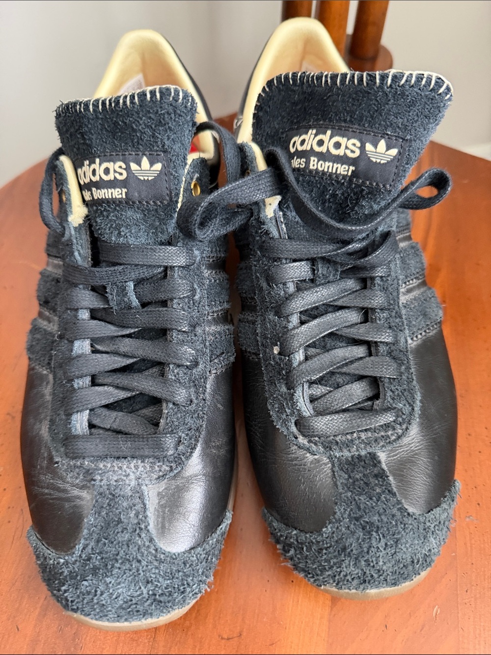 adidas Men's Black Suede & Leather Athletic Sneakers Wales Bonner